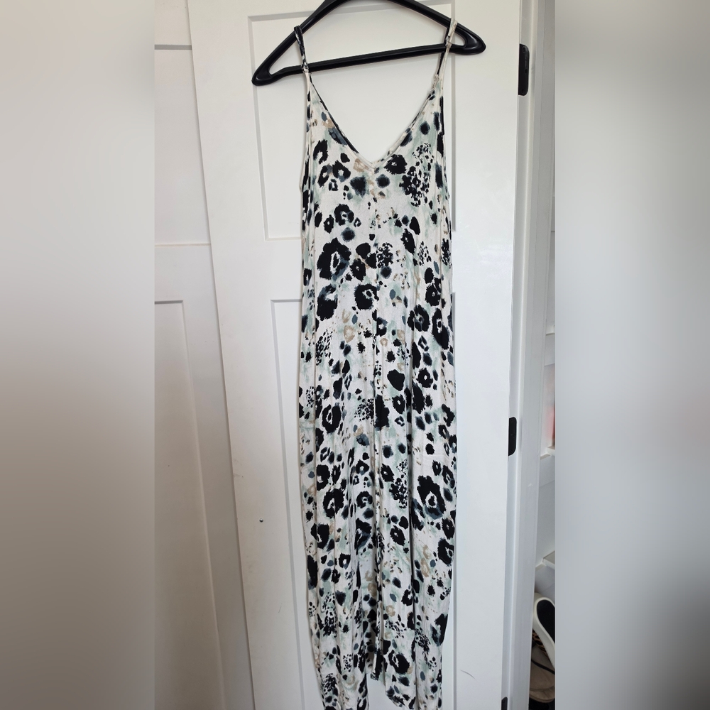 lovestitch Blue & White Floral Slip Maxi Dress - Picture 3 of 4
